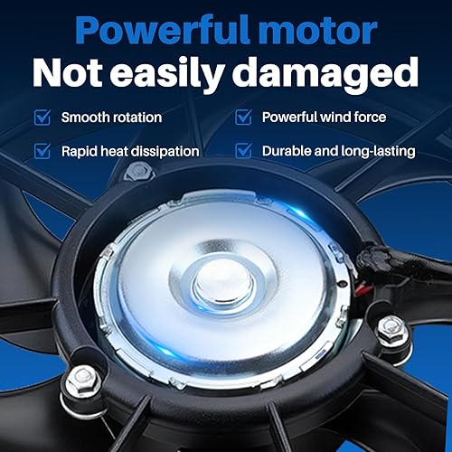 Miniatura 3 de AUTOKAY Ventilador de refrigeración del radiador, ventilador de condensador del radiador para Volkswagen Jetta Beetle Tiguan Golf para Audi A3 TT