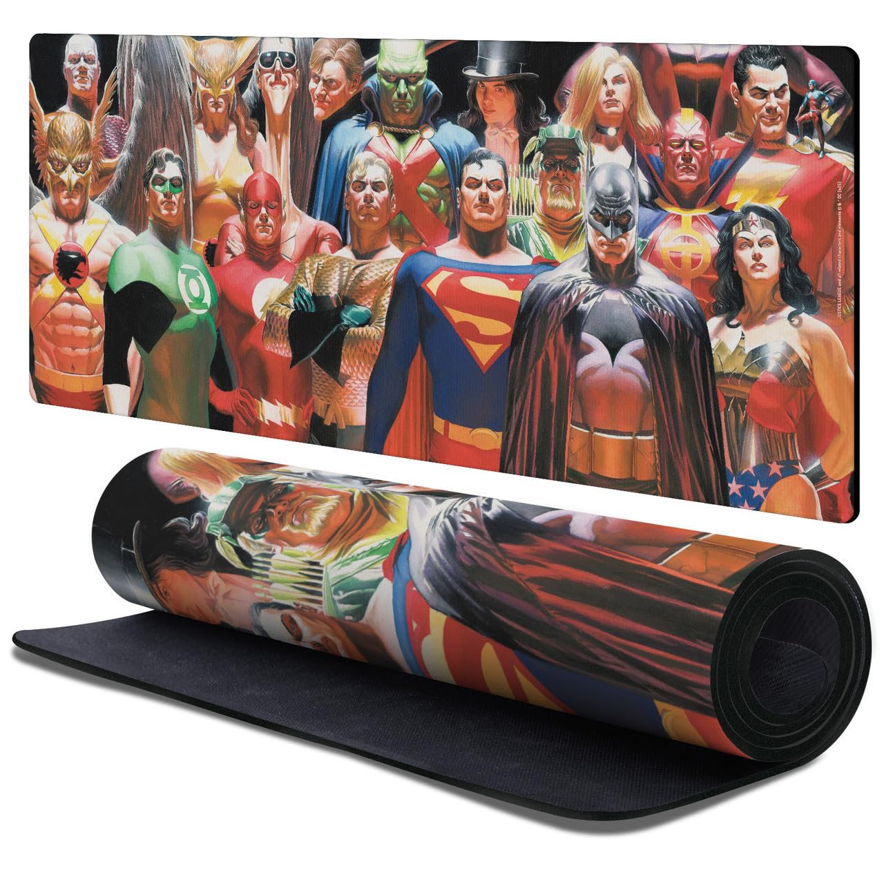 Tapis de souris XL PC clavier Justice League DC Comics 900x400