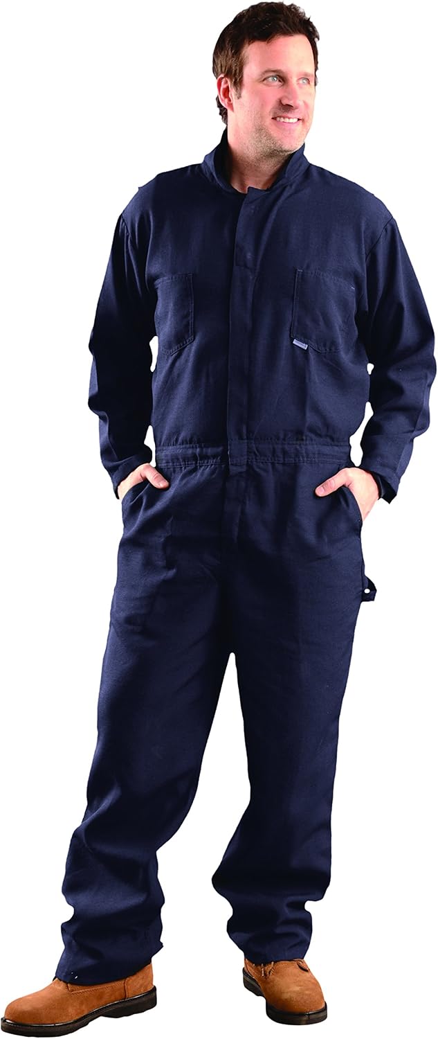OccuNomix G904NNB-XL Premium Nomex® Flame Resistant Coverall HRC 1, 4.5 oz, Navy Blue, X-Large