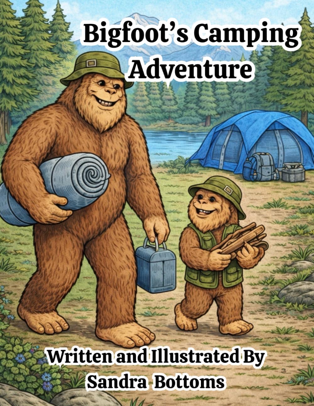 Bigfoot's Camping Adventure: A Coloring & Creative Writing Prompt Book For Kids.