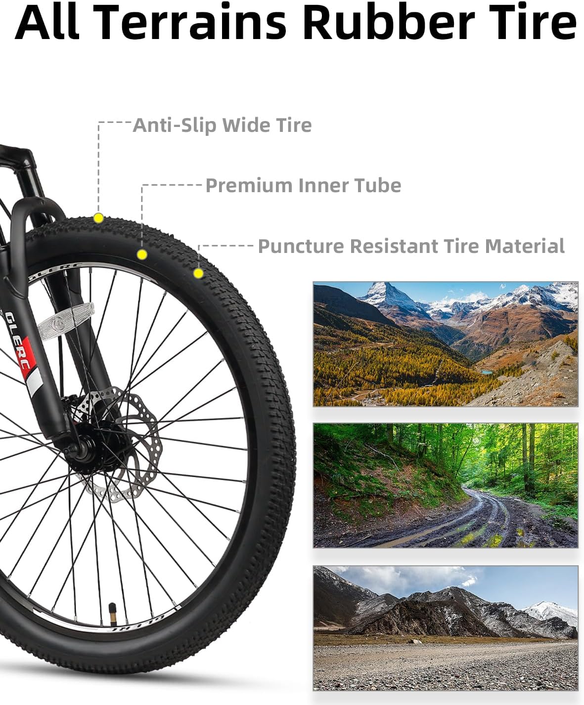 Glerc 20 24 Inch Kids Bike, Kids Mountain Bike for Boys and Girls Ages 6-15, 21-Speed Skyline Bicycle with Front Suspension and Disc Brakes, Multiple Colors