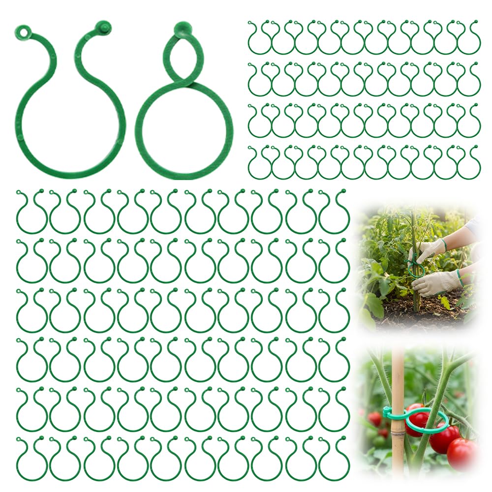 Plant Support Clips, 2026 New Secured Plastic Plant Clip, Trellis Clips for Tomato Grape Vine Vegetables Plant Fixing Clip, Garden Clips for Climbing Plants (200PC, S)