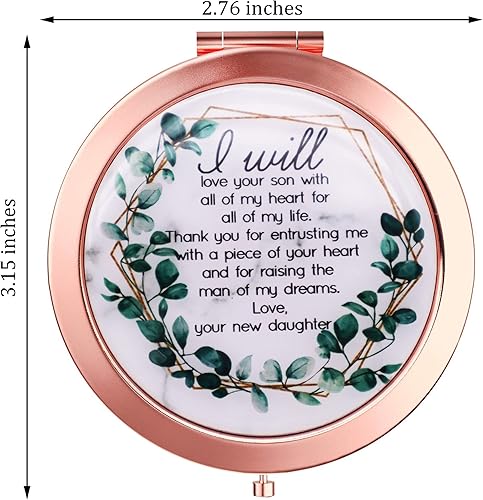 Miniatura 7 de Regalos para la madre del novio de la novia en el día de la boda, regalos de suegra para cumpleaños, Navidad, regalos para mamá de hija, espejo