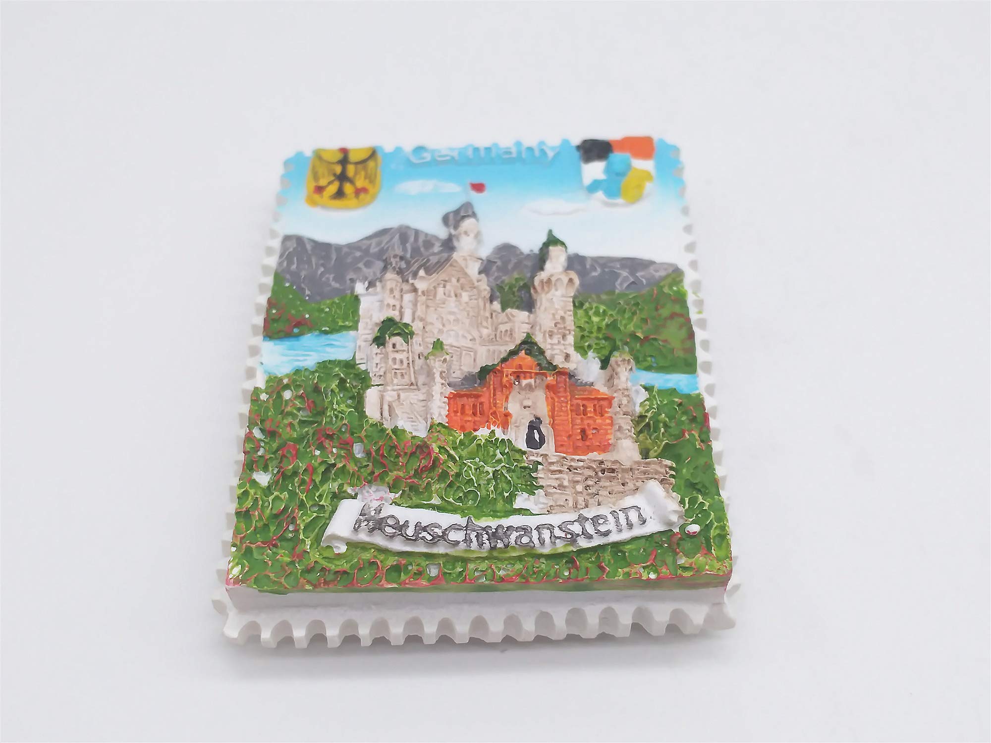 Magnete Da Frigo 3D Castello Di Neuschwanstein (Germania) - Souvenir Turistico In Resina, 5x8 Cm - 4