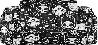 Kigai Universal Baby Stroller Organizer, Cute Cat Detachable Stroller Caddy Accessories Bag with Insulated Cup Holder and Adjustable Straps for Diaper, Phone, Toys