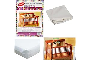 Deluxe Vinyl Crib Mattress Protector: Zippered & Waterproof