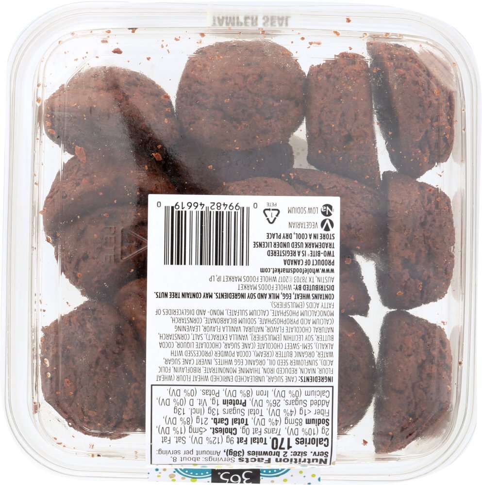 365 Everyday Value, Two-bite Chocolate Brownies, 11.3 oz
