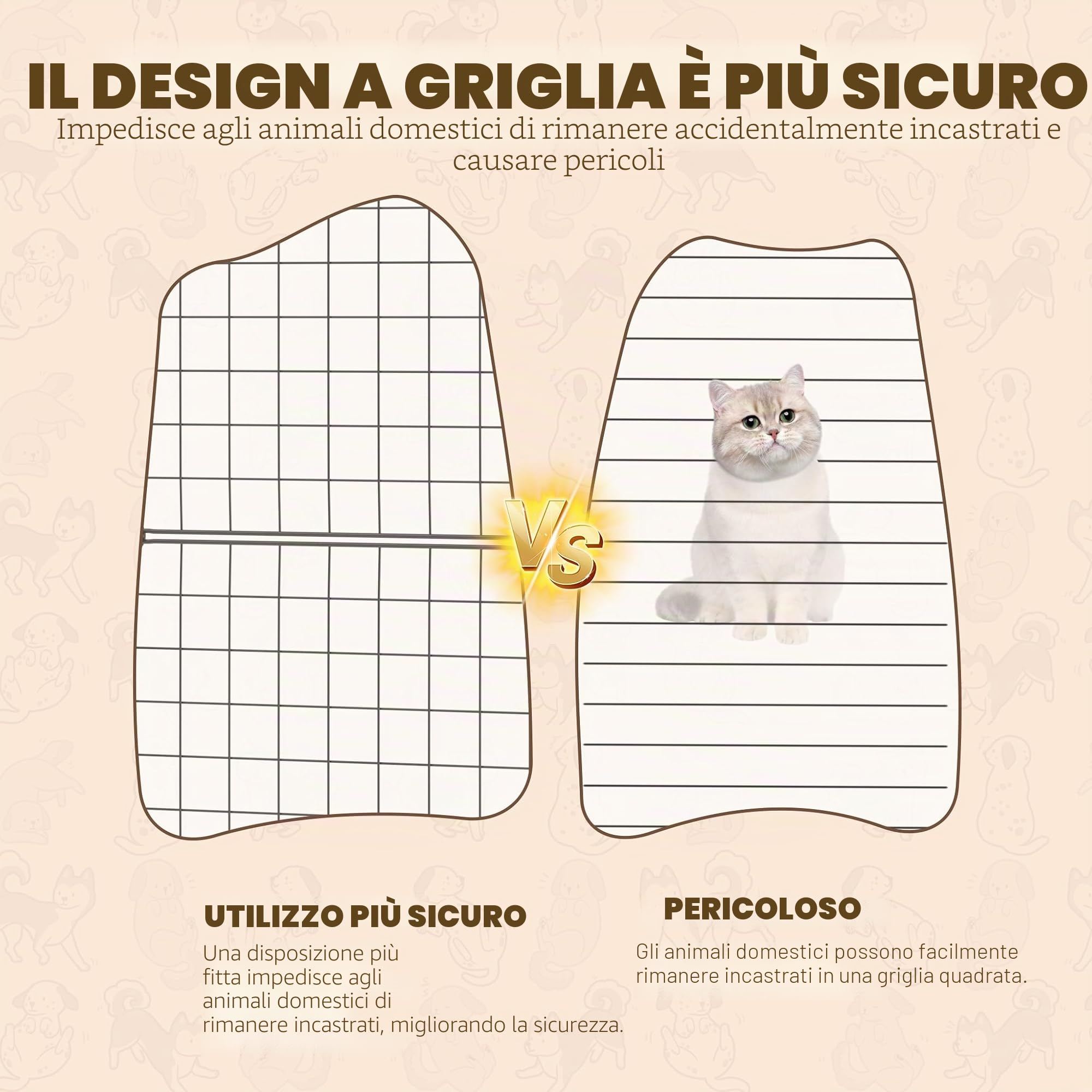 NAIZY Gabbia per gatti a 4 piani, grande con amaca, 146 x 110 x 74 cm, fai da te, gabbia in metallo rimovibile, per interni e balconi
