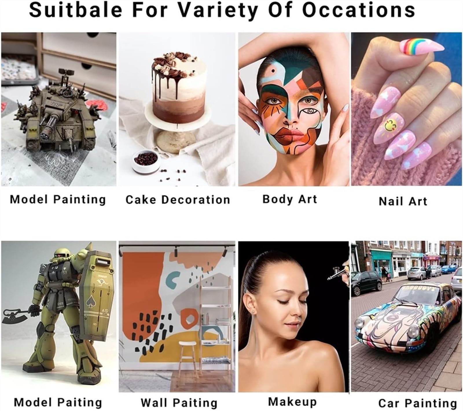 Uniwersalna farba w sprayu 20cc 40cc aerograf pistolet natryskowy grawitacyjny RSS podwójne działanie aerograf ciasto opryskiwacz tatuaż narzędzie do paznokci 0.3mm