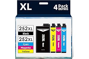 SUYMIS Remanufactured Ink Cartridges for Epson 252XL for Workforce WF-3640 Printer