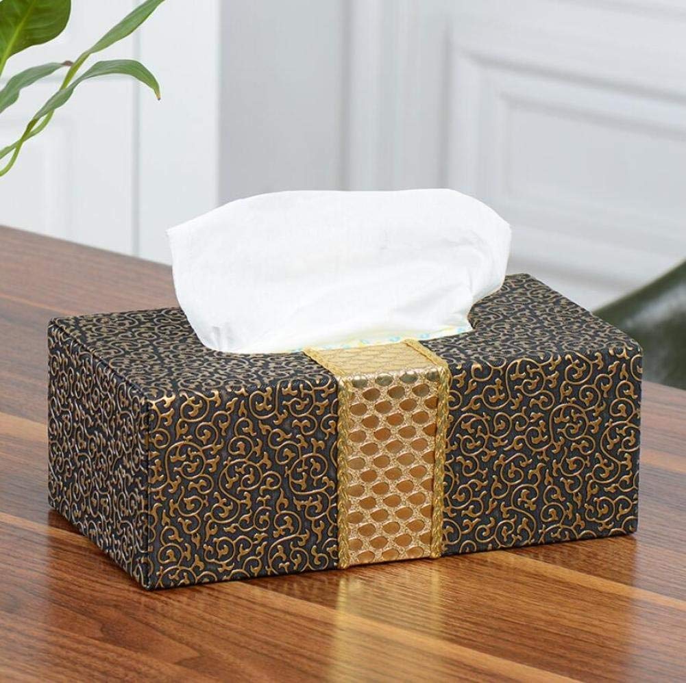 Boîte de mouchoirs hôtel luxe en cuir décoration table maison style européen GZZ