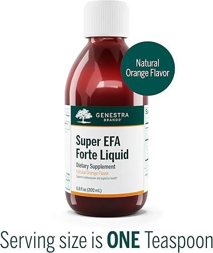 Miniatura 3 de Genestra Brands Super EFA Forte Liquid  Fórmula de aceite de pescado para apoyar la salud cognitiva, cardiovascular y articular, sabor natural a