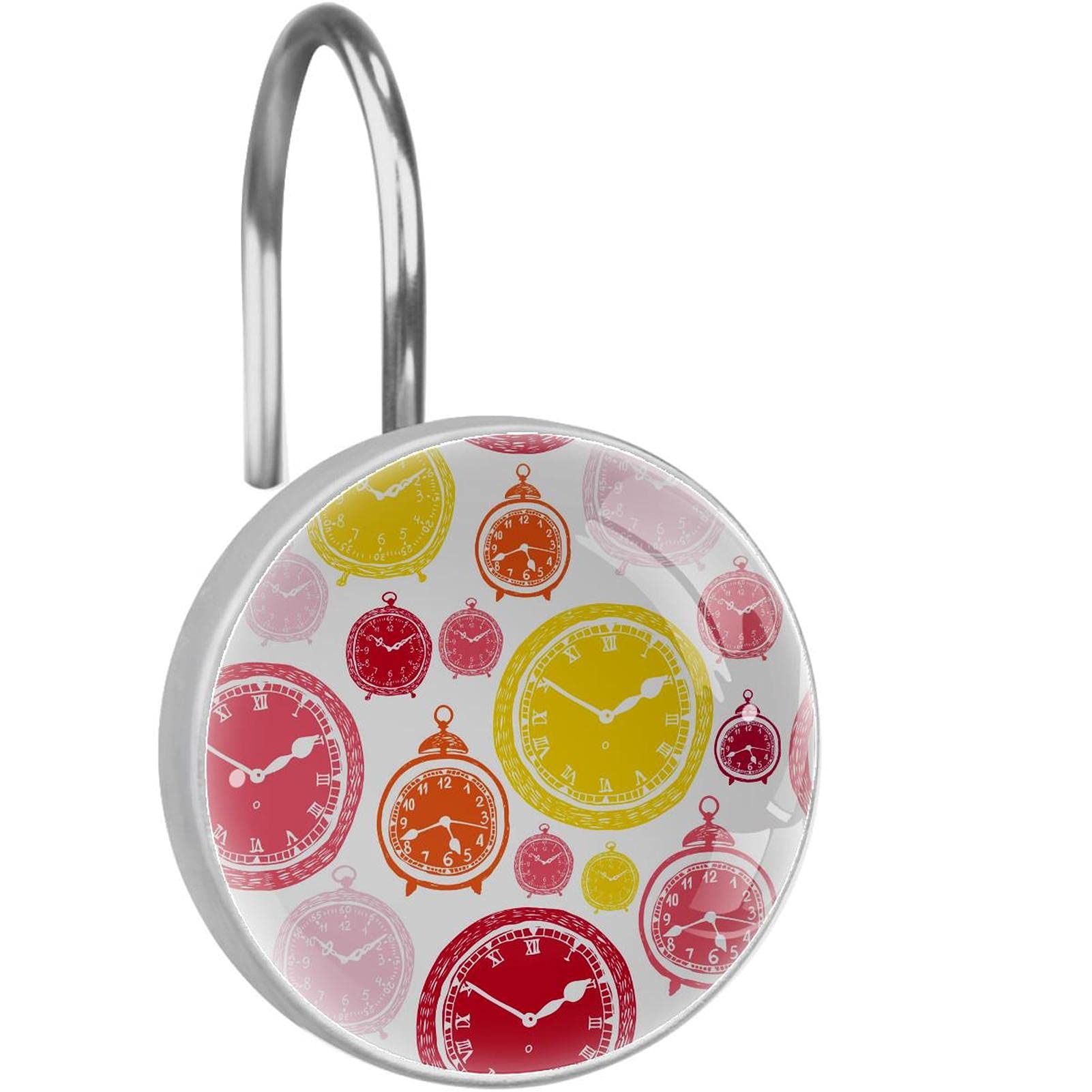 Crochets pour rideau de douche acier inoxydable anneaux de suspension salle de bain