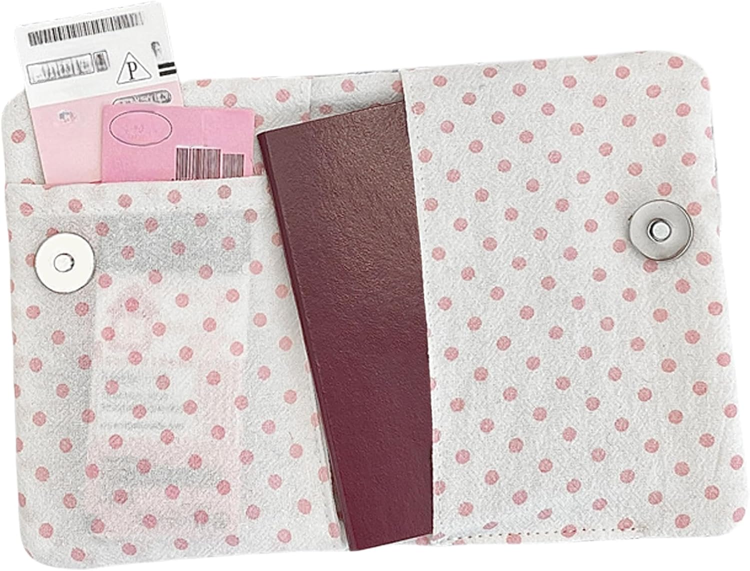 Quilted Travel Passport Cover Case with Inner Canvas Pocket PU Leather Passport Holder Organizer Wallet for Women Teens Girls