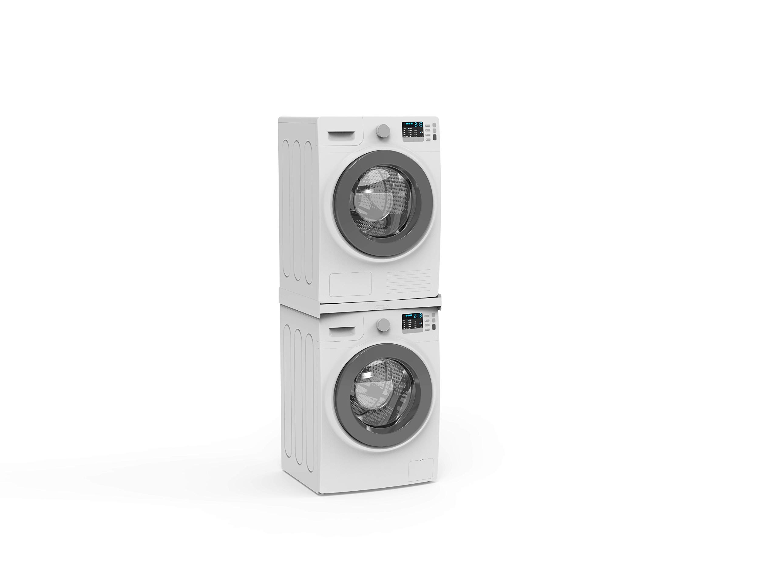 Meliconi Base Torre Basic Kit di Sovrapposizione in tecnopolimero per lavatrice e asciugatrice, Poliuretano, Bianco