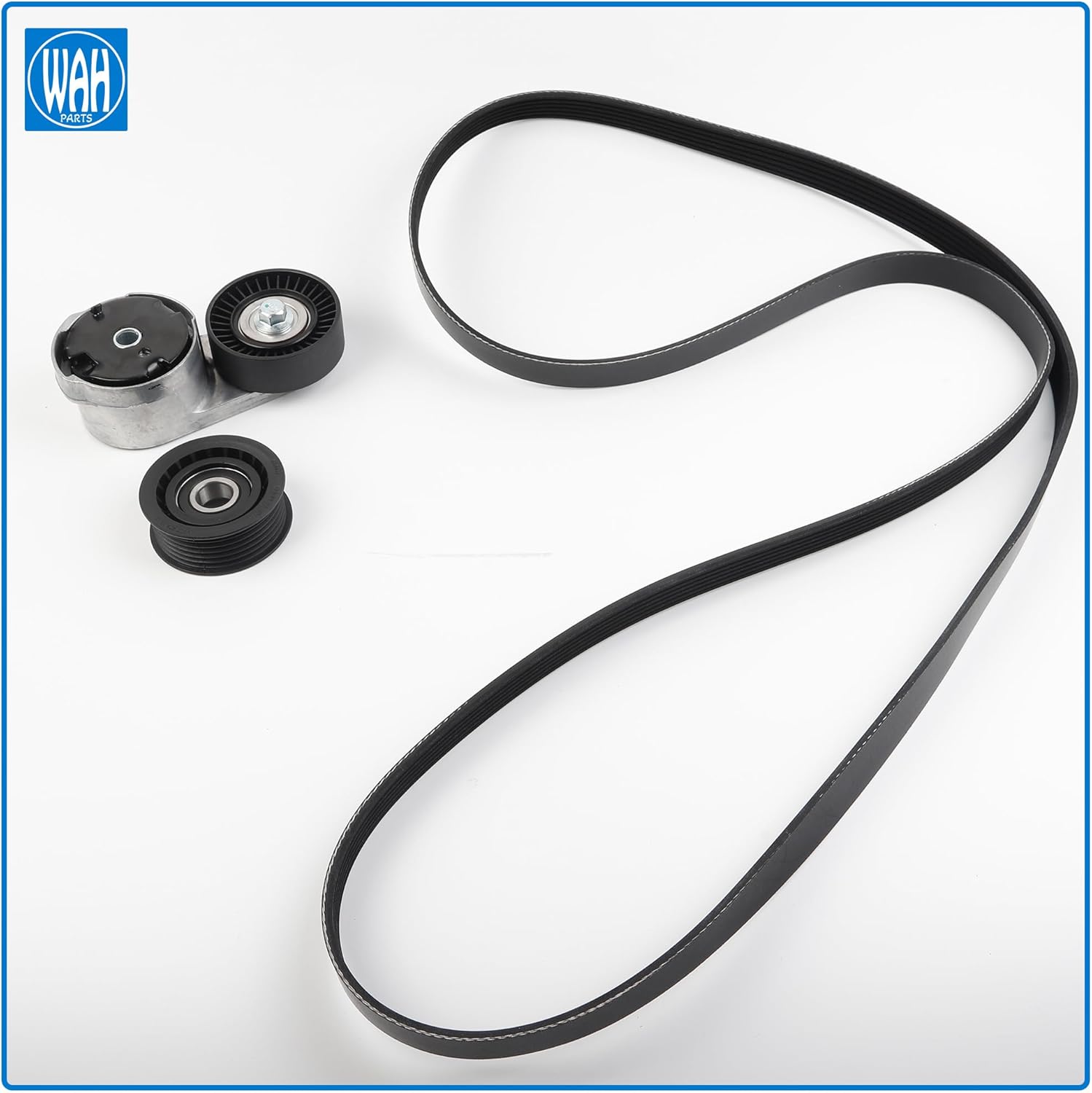 Engine Drive Belt Tensioner Idler Pulley Serpentine Belt Kit Compatible with 12-14 Chrysler 200 11-16 Chrysler Town & Country 13-19 Dodge Journey 90K-39282D 39282 5184617AD