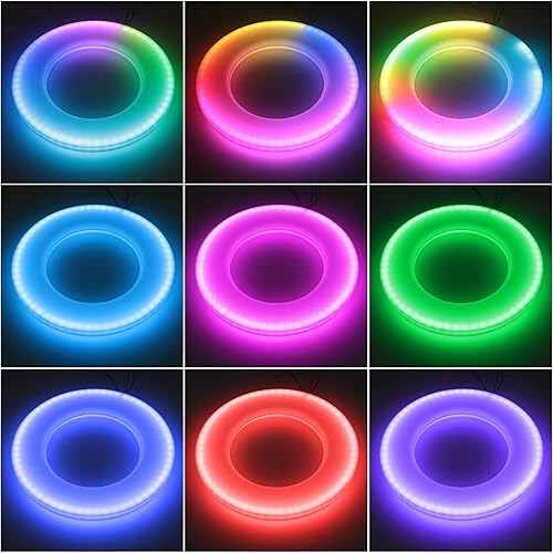 Miniatura 24 de Tira de luces LED acrílicas para interior de automóvil con aplicación inalámbrica, RGB 10 en 1, 175 pulgadas, 593 LED, iluminación ambiental