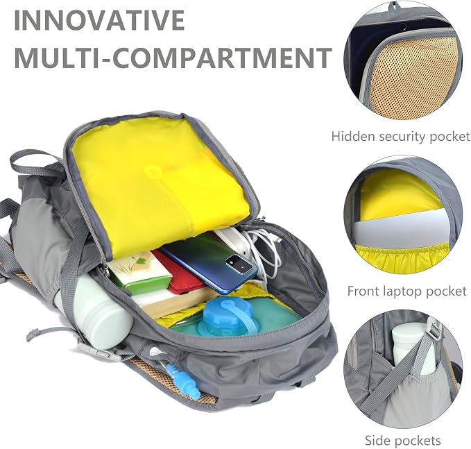 Mochila de senderismo, 20L, ligera, impermeable, con lluvia miniatura 5