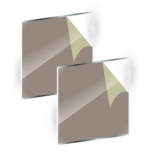Paquete de 2 láminas acrílicas transparentes de plexiglás de 12 x 12 pulgadas, 0.236in (14 pulgadas de grosor) irrompibles y ligeras sustituto para