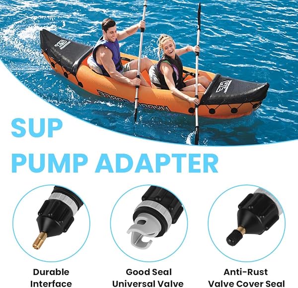 OFFCUP Adattatore per Pompa Valvola SUP Adattatore Pompa, Adattatore per Valvola Adattatore Compressore per Tavola SUP, Gommoni, Kayak, Materassino ad Aria - 3