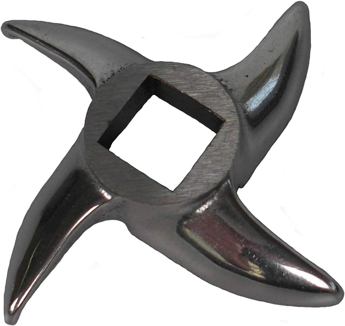 Tredoni No.5 Meat Mincer/Grinder Curved Edges Knife - 5cm Professional Hard-Wearing Stainless Steel 4 Arms Blade (No.5)