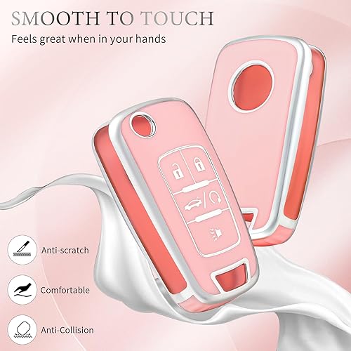 Miniatura 3 de OFFCURVE Funda para llavero de automóvil con llavero para Chevy, funda para llave de automóvil para Chevrolet Chevy GMC Buick Encore Terrain Malibu