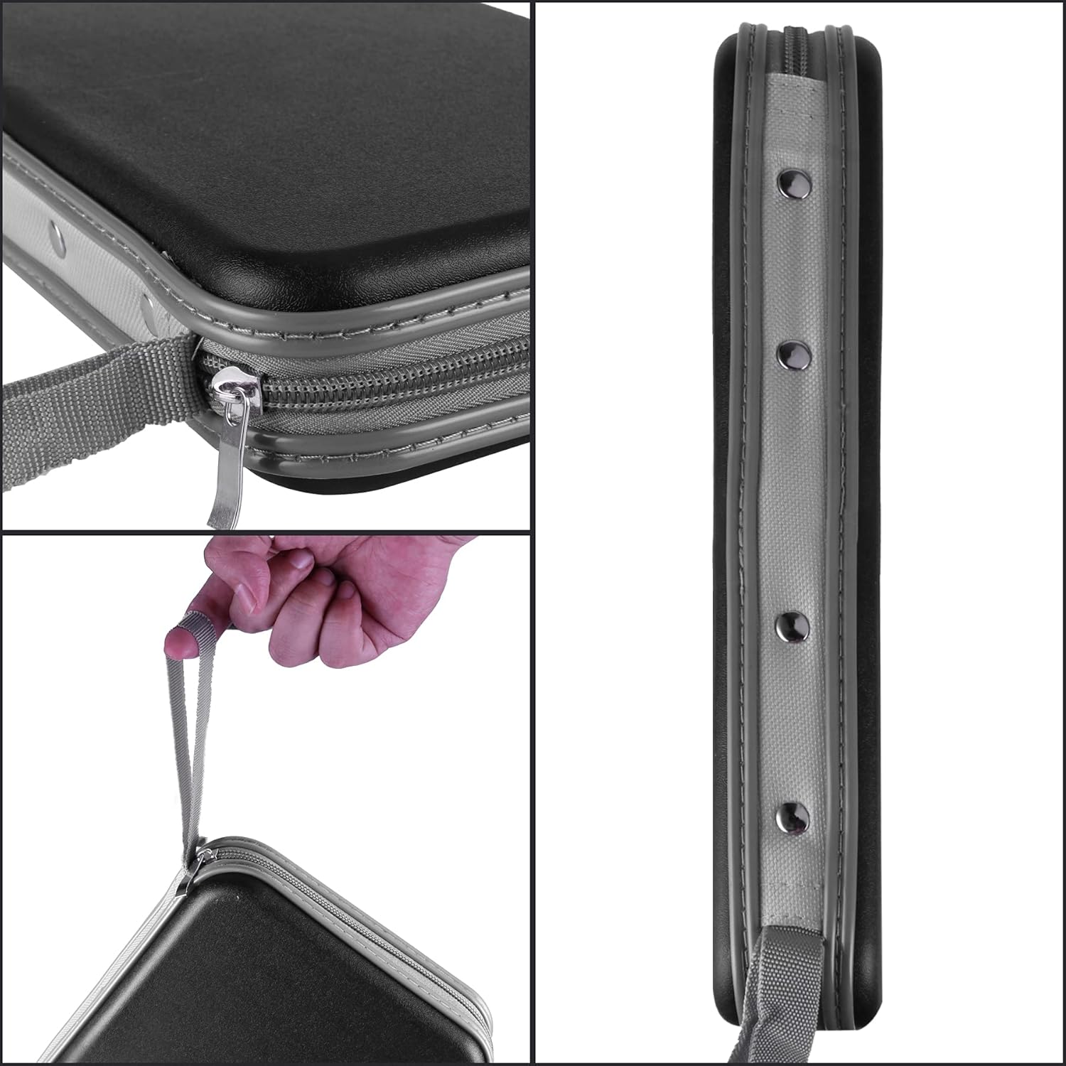 UYYE Auto Car CD case，72 Capacity Plastic CD/DVD Protective Case Storage Organizer，Portable CD/VCD/DVD Storage Case，Hard Plastic Protective Holder for CD Storage（Black） : Automotive