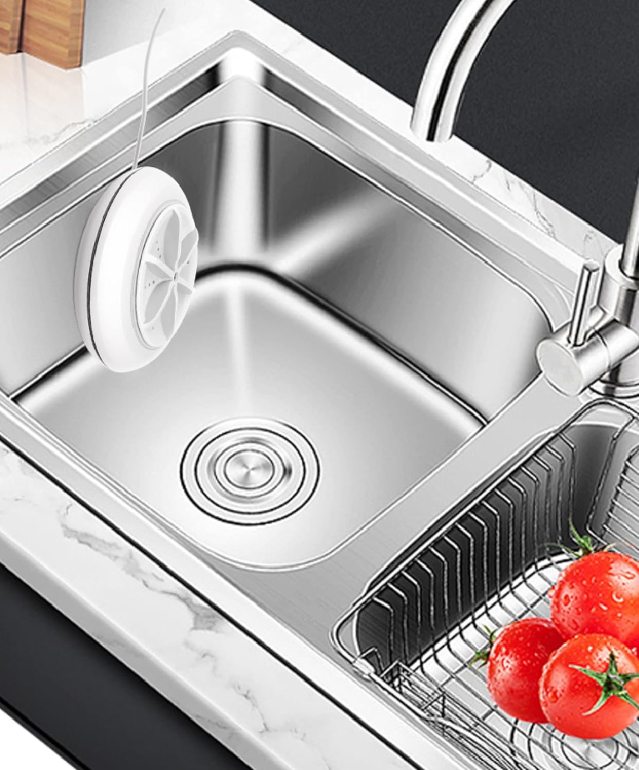 Ultrasonic Dishwasher, Mini Automatic Installation-Free Dishwasher God, Fruit and Vegetable Washing Machine SkyBlue(wirelesscharging)