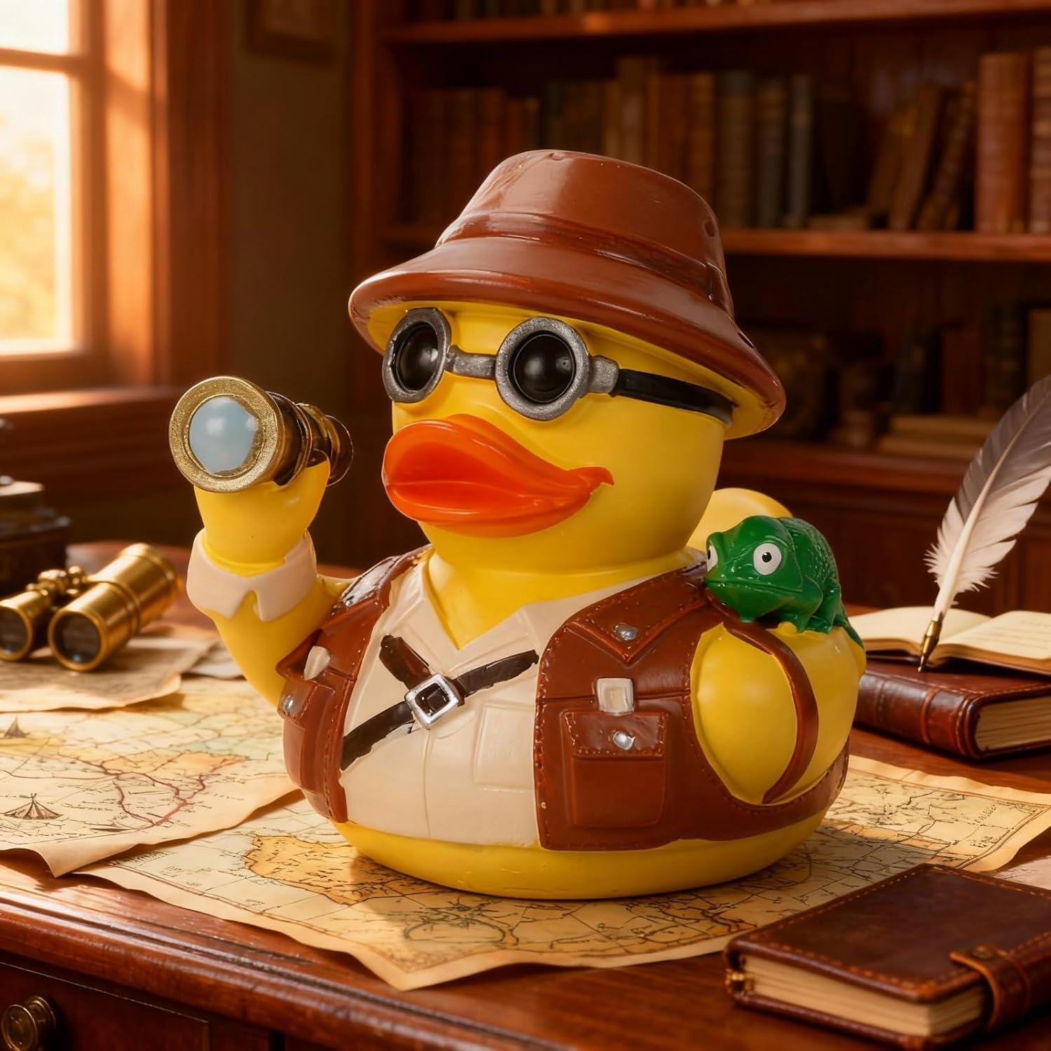 OYL Explorer Duck Figurine, Hand-Painted Resin Camping Desk Decor image 2