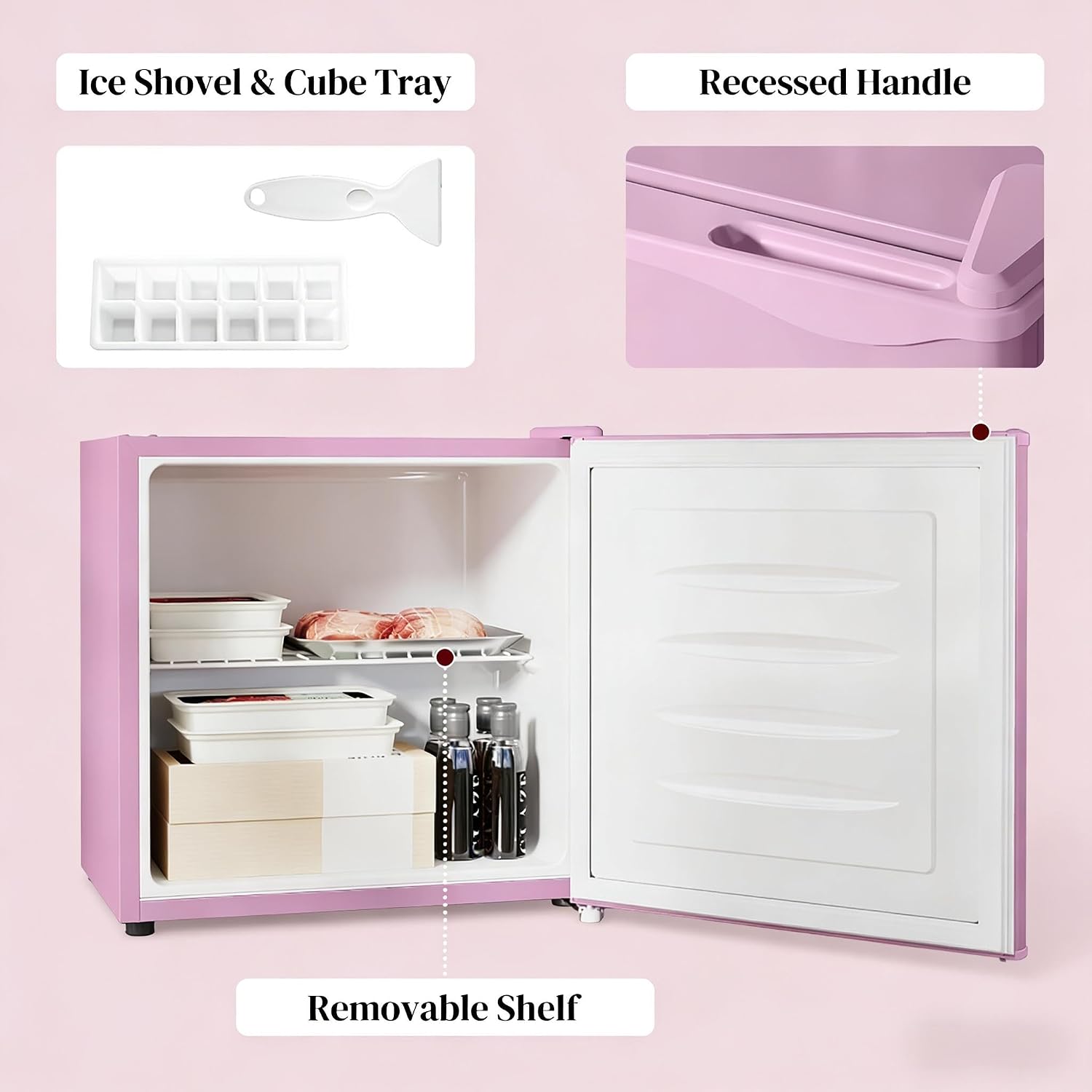 Small Corner Freezer,Portable Freezer,Compact Upright Freezer,Stylish Mini Freezer