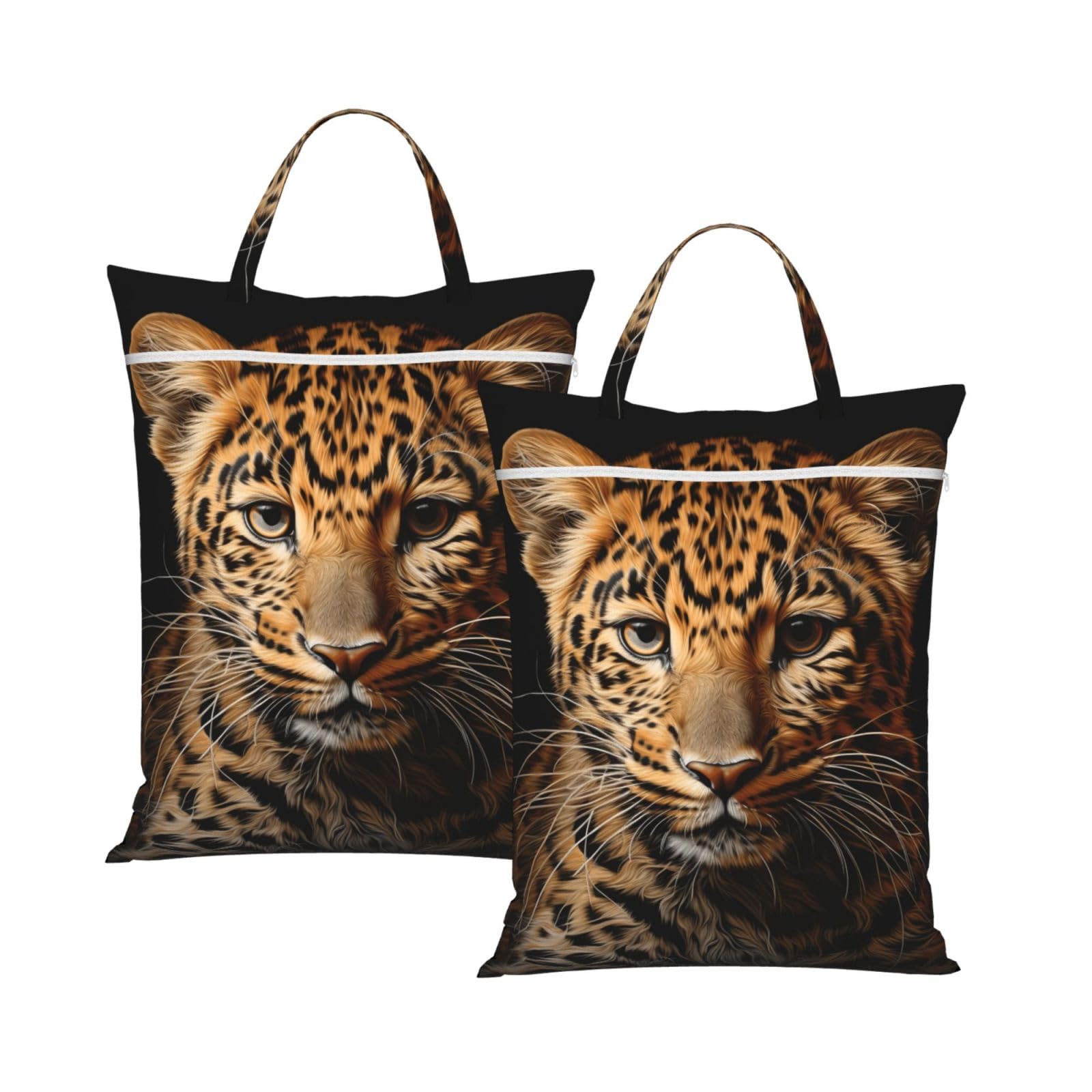 Leopard Print Print Travel Laundry Bag Foldable Lightweight Camping Beach Dorm Weekend Getaways