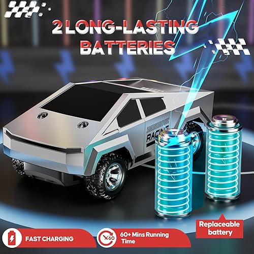Miniatura 4 de 124 RC Car Toys, todo terreno de alta velocidad 2WD RC Truck con luz y espacio de carga, vehículos todoterreno de 2.4 GHz, auto de control remoto,