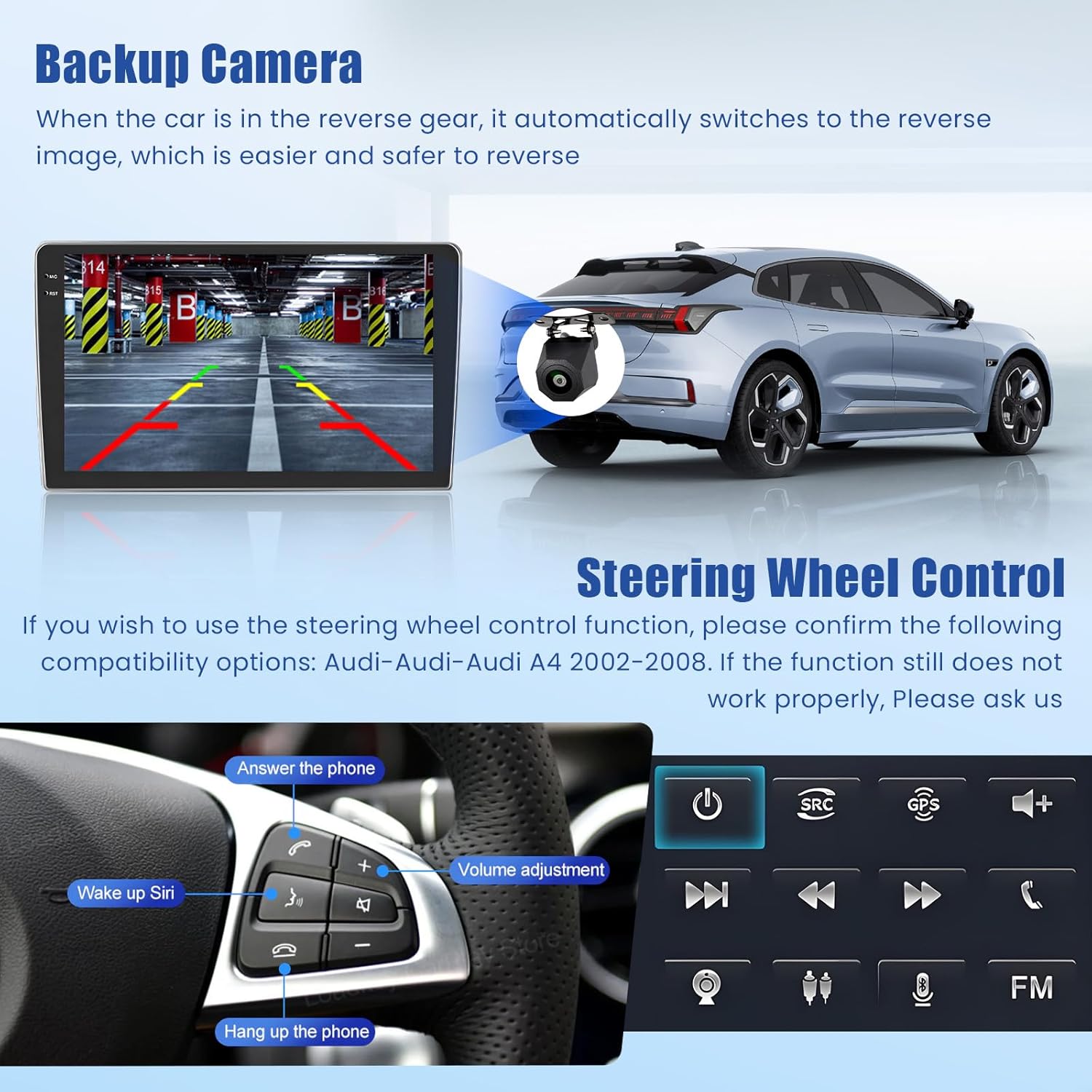 Backup camera and steering wheel control diagram