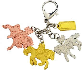 fengshuisale Feng Shui Trinity of Victory Horses Hanging Keychain W Bracelet W2359