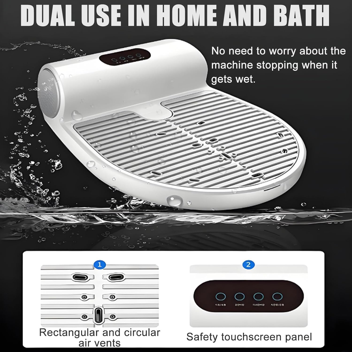 Home Full Body Care Dryer After Shower with Digital Touch Display, 2-in-1 Body & Clothes Hair Dryer,Dual Airflow Modes,Perfect for Bathroom and Commercial Spaces