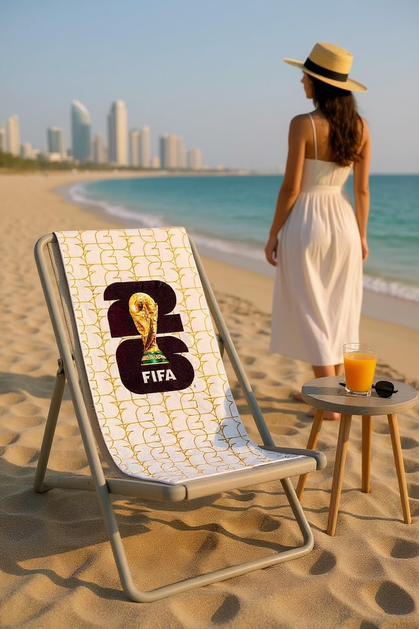 Amazon.co.jp: 公式2026 FIFAワールドカップエンブレムホワイトタオル