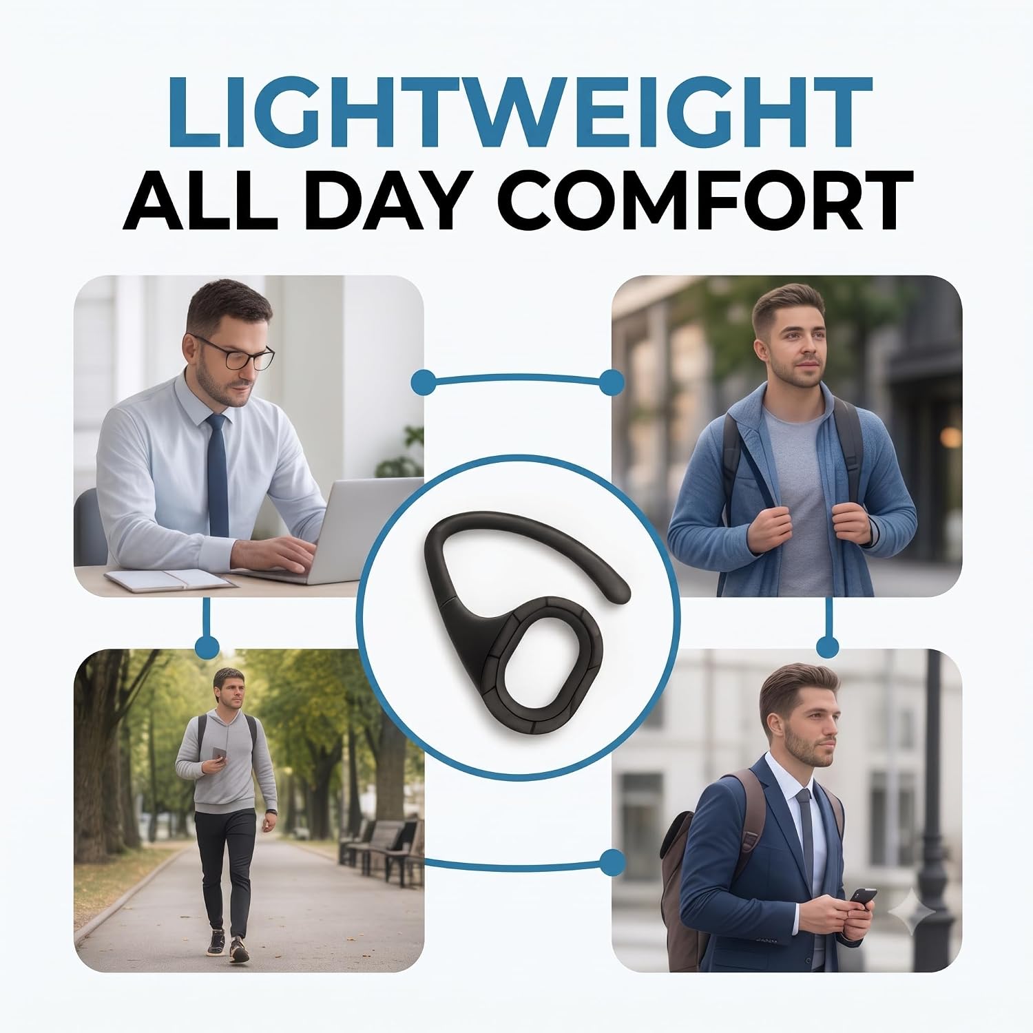 Adjustable Ear Hooks 2 Pairs Compatible with JBL Tune Buds, Clip On Earbud Hooks, Anti-Drop Secure Fit for Running, Gym, Workout, Cycling, Lightweight Earbuds Accessories