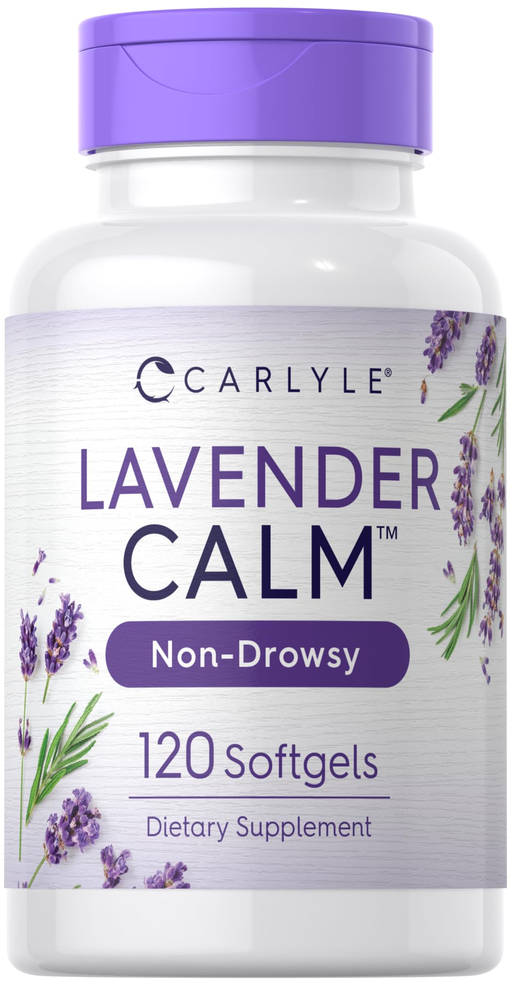 Lavender Pills | 80 mg | 120 Softgel Capsules | Calm & Non-Drowsy Formula | Non-GMO & Gluten Free Supplement