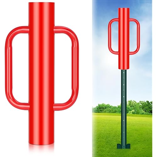 Gtongoko 12LB T Post Driver with Handles, Heavy Duty Fence Post Pounder
