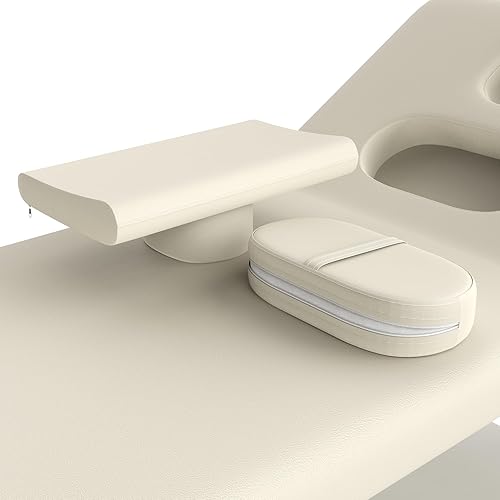 Miniatura 3 de Cama de masaje estacionaria profesional resistente, marco de metal, piel sintética, 31.5 pulgadas de ancho, 75 pulgadas de largo, mesa de masaje