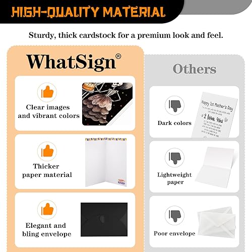 Miniatura 5 de WhatSign Tarjeta de cumpleaños de Halloween, diseño de esqueleto de feliz cumpleaños, tarjetas de Halloween, regalo para mujeres y hombres,