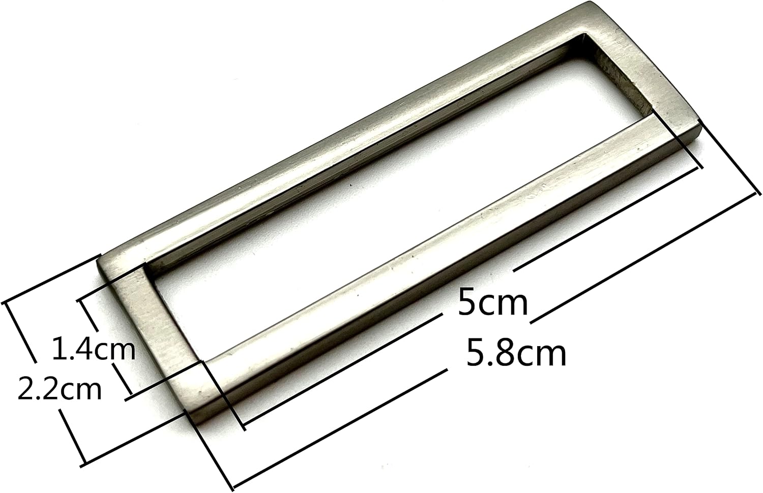 Rectangle ring 2" / 50mm zinc alloying for buckle straps bags belt purse hardware making,bag replacement Polished nickel U116