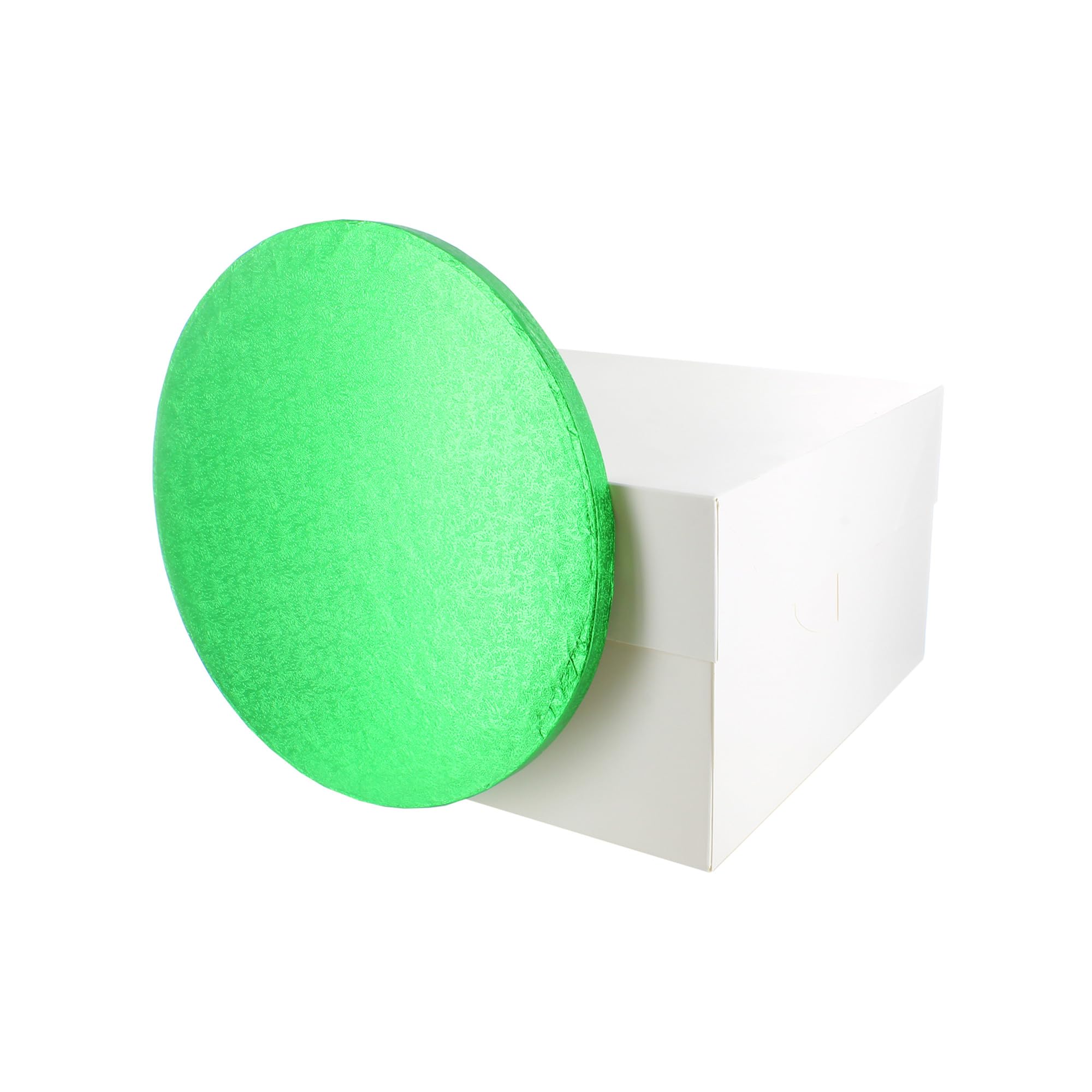 Culpitt Green Board & Box Set | 8" (20Cm) | White Cake Box & Drum, Box And Cake Board, Storage & Transport Combo