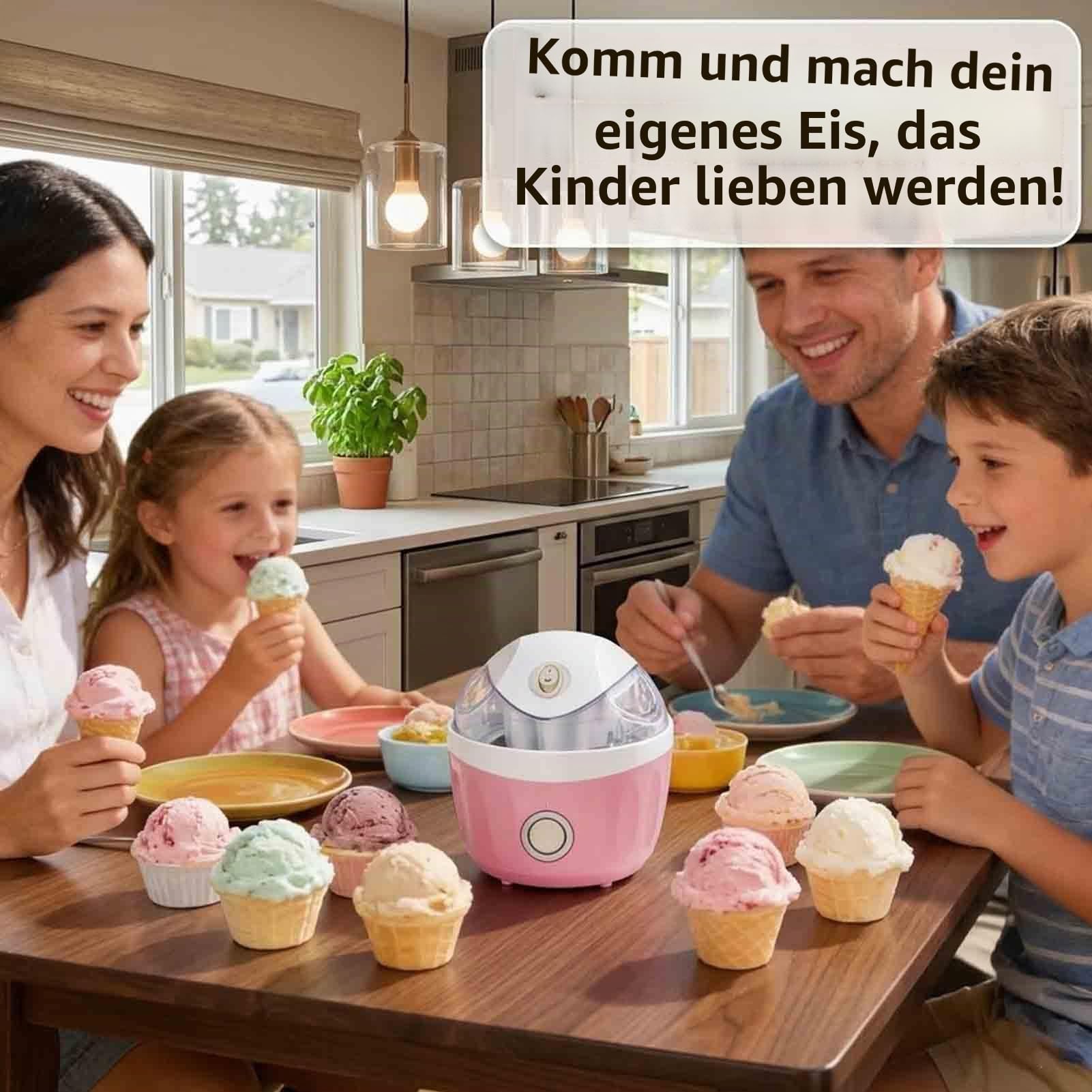 Kleine Heim Mini Eismaschine DIY Mini Eismaschine 2026 One-Touch Single Serve Dessert Maschine für Gelato Sorbet Joghurt Kompakte Elektrische Maker für Küche