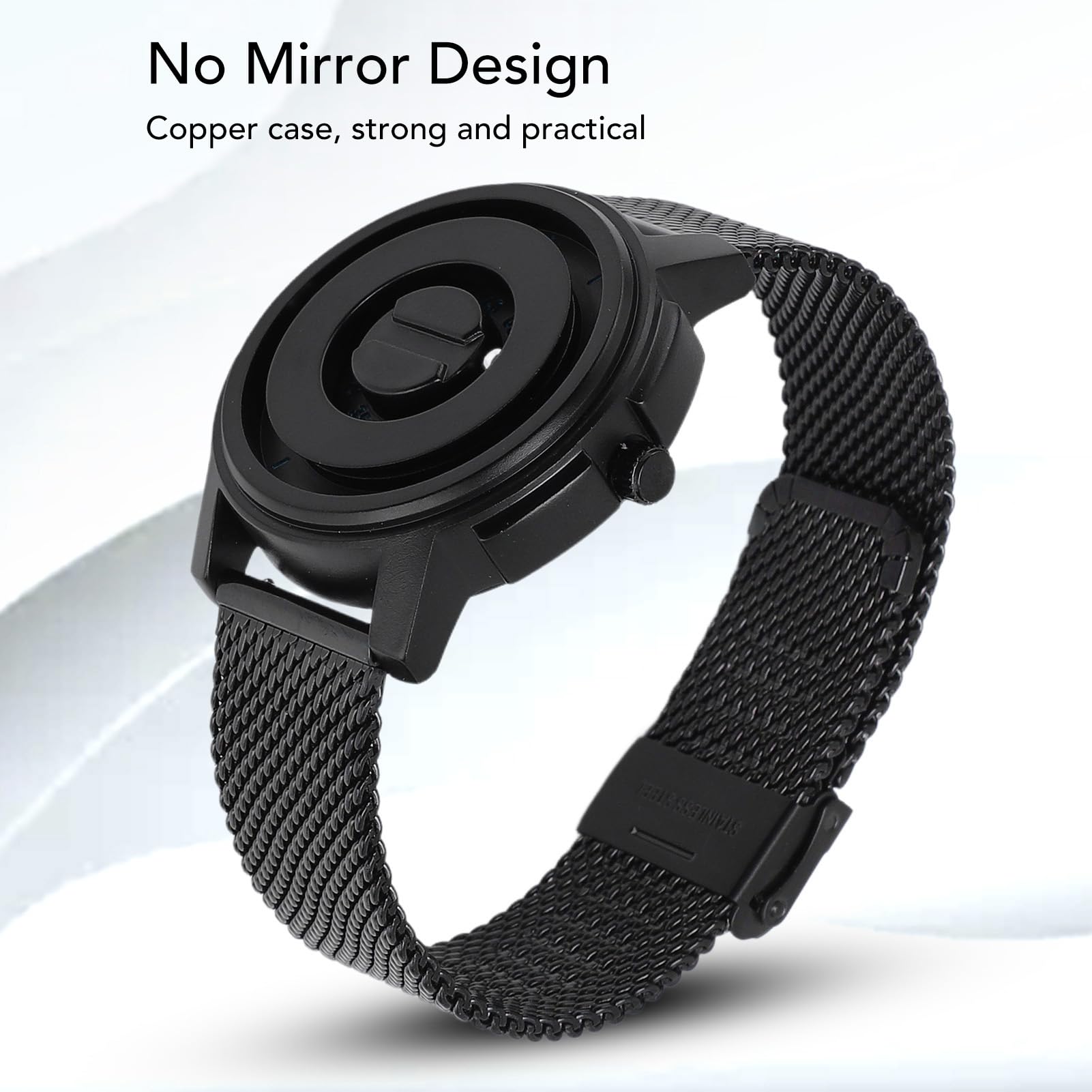 Jiawu Orologio con Perline Magnetiche, Orologio Galleggiante Magnetico con Puntatore Unico Batteria a Bottone da 40 MAh Impermeabile Fino a 30 Metri per l'uso Quotidiano