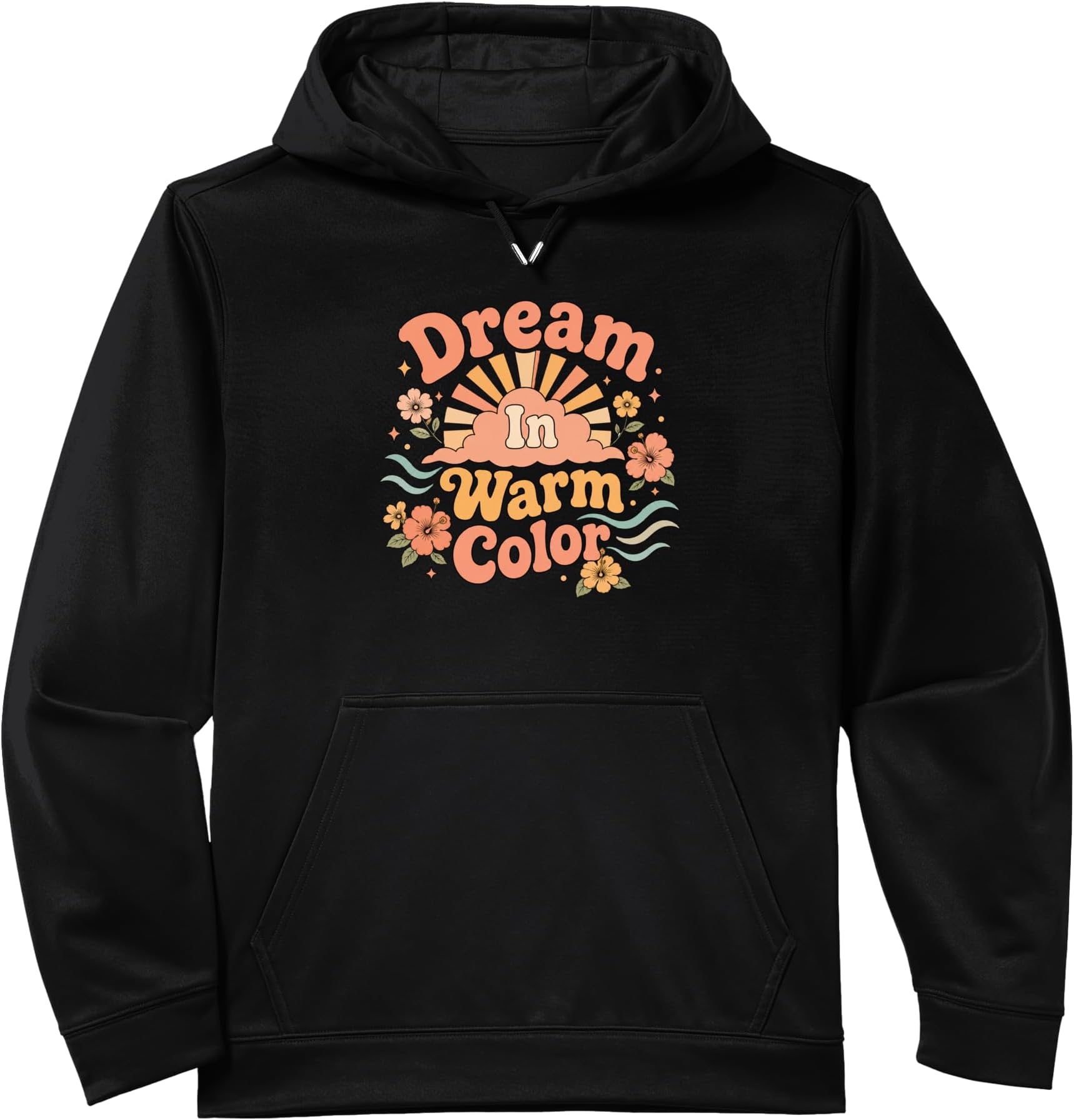 Dream In Warm Color Retro Sunshine Artwork Performance Hoodie