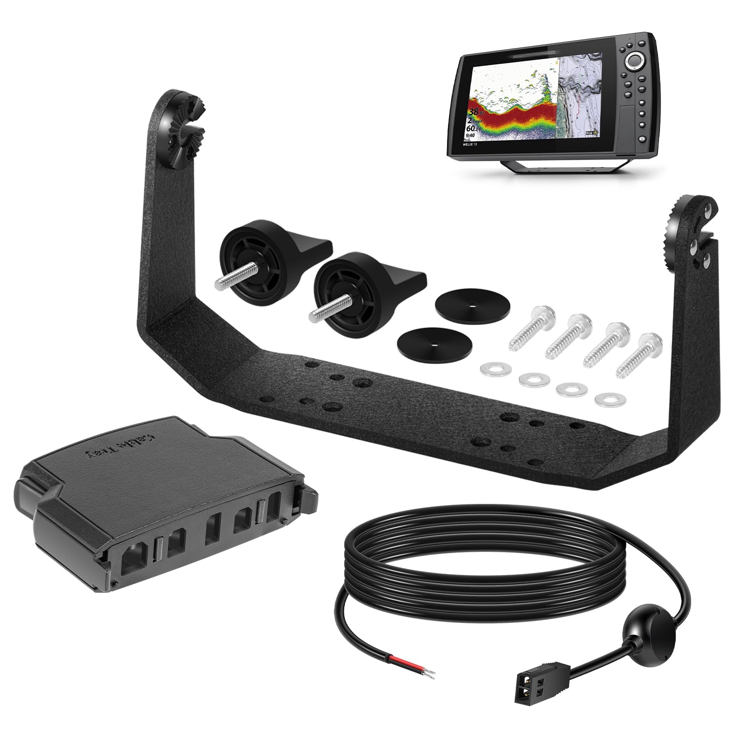 740149-1 Gimbal Mount and 740184-1 Cable Collector Tray and 720057-1 Power Cord Cable Fit for All Humminbird Helix 8/9/10 Models-picture-21