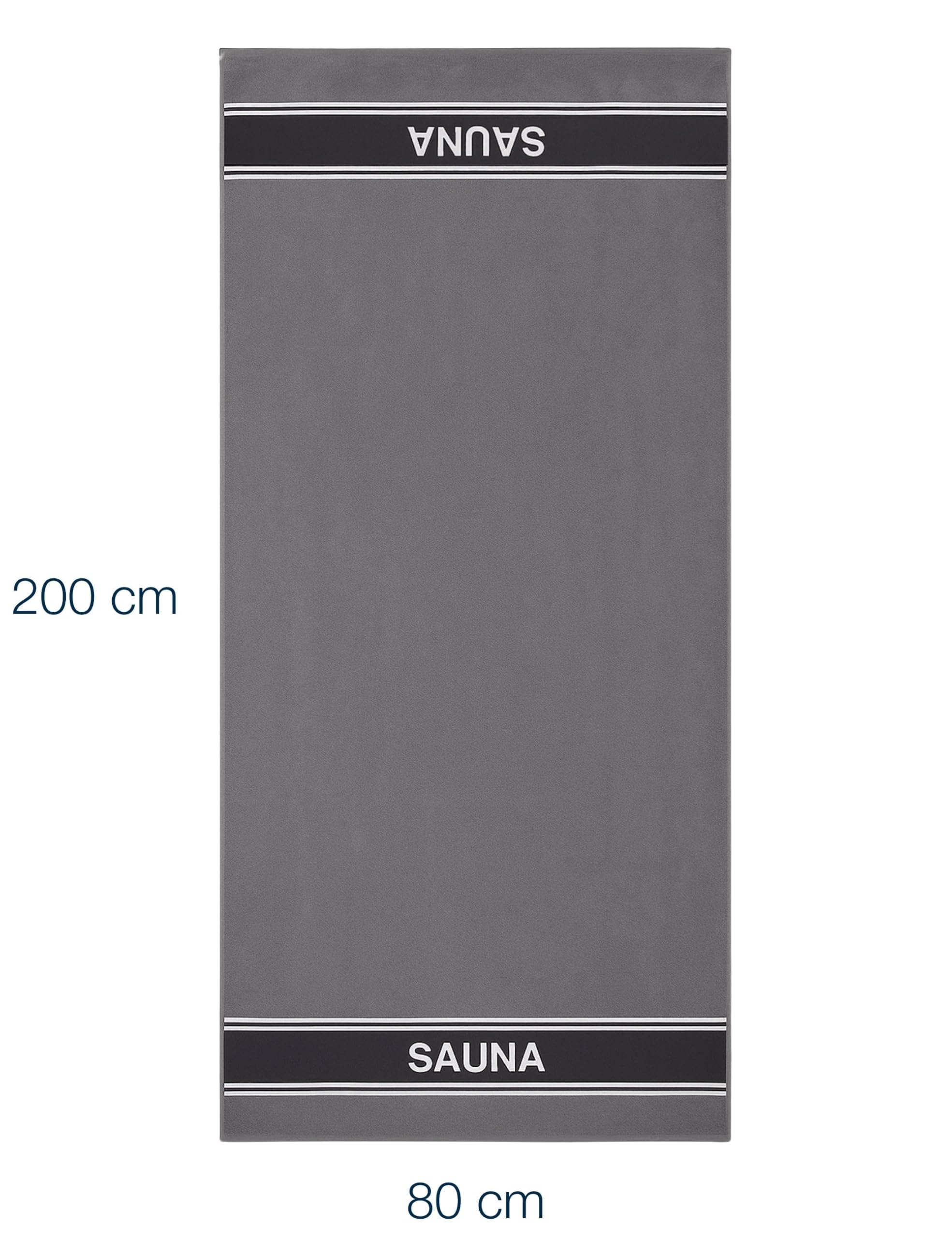 Morgenstern Asciugamano da Sauna XXL 80 x 200 cm 100% Cotone Telo Di Bagno Grande per Uomo e Donna in Spugna Oeko Tex Standard Grigio Sento