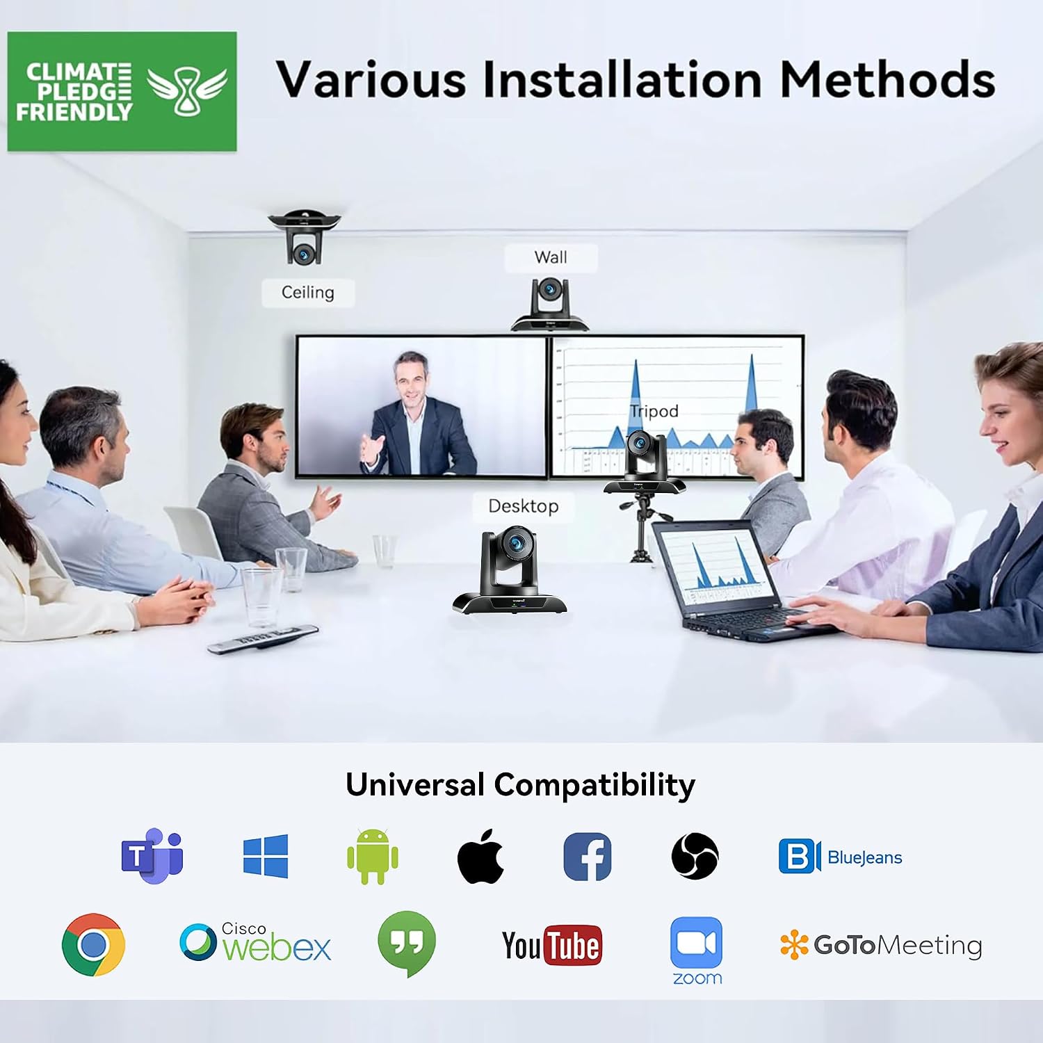 Tenveo VHD20UA PTZ Camera Installation Methods