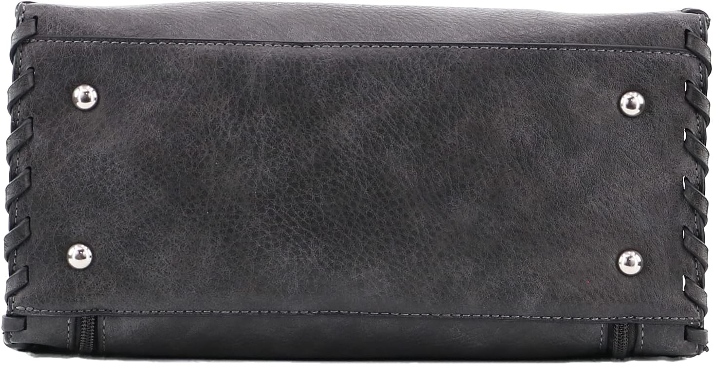 Lady Conceal Laced Ann Satchel Concealed Carry Purse Locking Zipper CCW Handbag for Women with Universal Holster